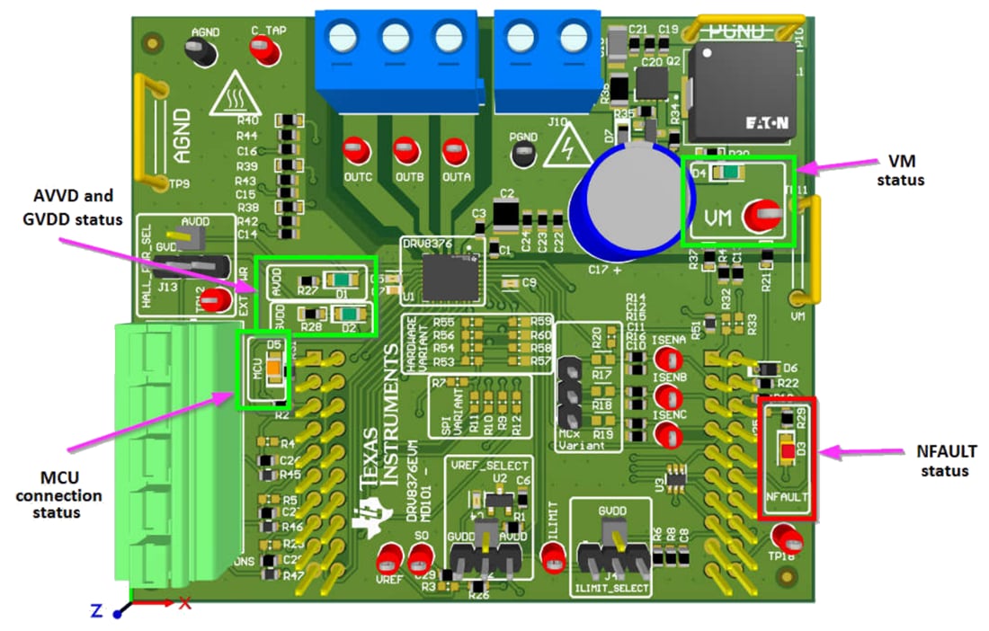 Location Circuit - Texas Instruments DRV8376EVM Evaluation Module